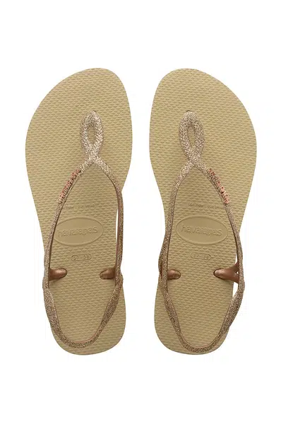 Sandály Havaianas LUNA PREMIUM II dámské, béžová barva, 4146130.0154