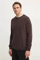 Bavlněná mikina ZADIG&VOLTAIRE pánská, hnědá barva, hladká, JMSS00266