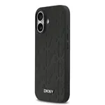 Zadní kryt DKNY PU Leather Grid Pattern Magsafe pro Apple iPhone 17, black