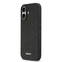 Zadní kryt DKNY PU Leather Grid Pattern Magsafe pro Apple iPhone 17, black
