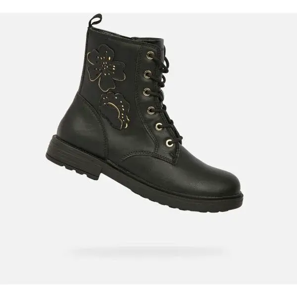 Geox J ECLAIR Dívčí zimní obuv, černá, velikost