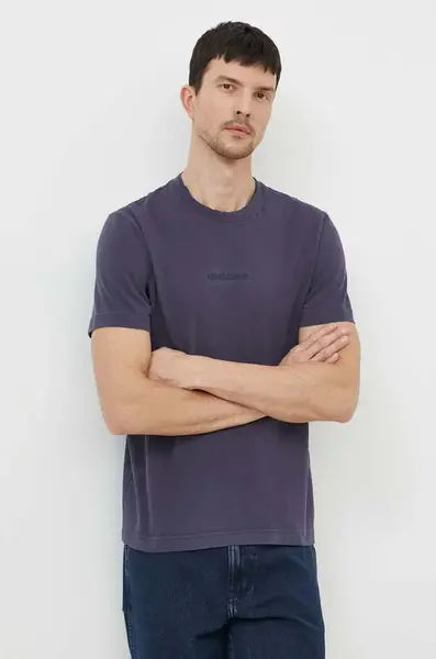 Bavlněné tričko Liu Jo tmavomodrá barva, s aplikací