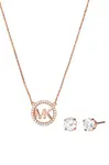 Náhrdelník a náušnice z pozlaceného stříbra Michael Kors MKC1260AN791