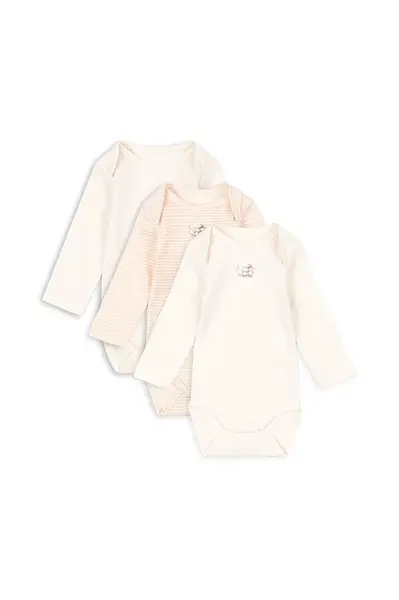 Kojenecké body Fanga Fontana FIO STRIPE 3 PACK LS BODY OCS 3-pack