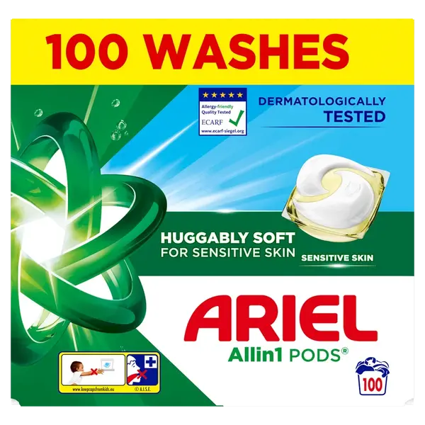 ARIEL Kapsle na praní Sensitive Box 100 praní