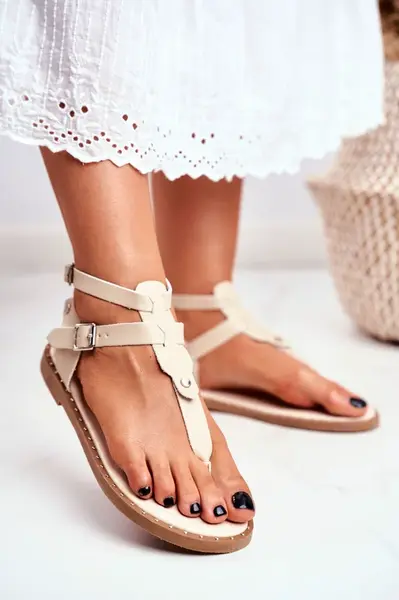 Dámske sandále Lu Boo béžové gladiátorky