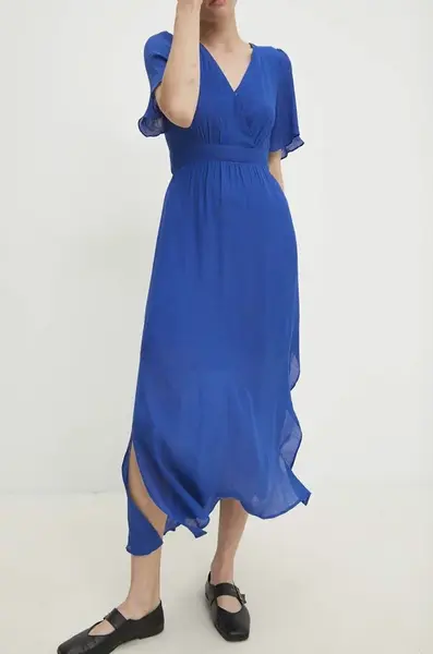 Lněné šaty Answear.LAB maxi