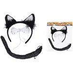 Set karneval - Čelenka, motýlek a ocas Kočka