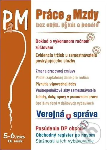 PaM č. 5-6 / 2026 - Stravovanie u zamestnávateľa a stravovanie podnikateľa - kniha z kategorie Obchodní právo