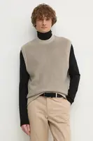 Svetr Calvin Klein Jeans pánský, béžová barva, J30J326744