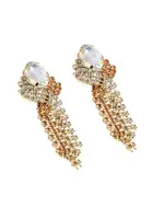 SOHI Náušnice  zlatá / priehľadná