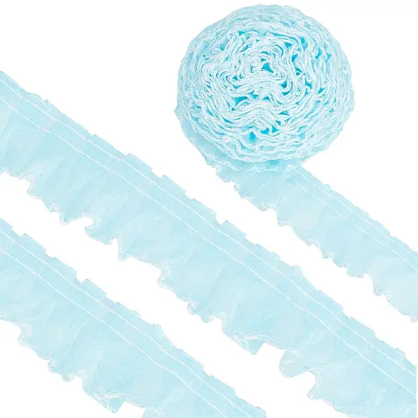 8 Yard Polyester Pleated Lace Ribbon