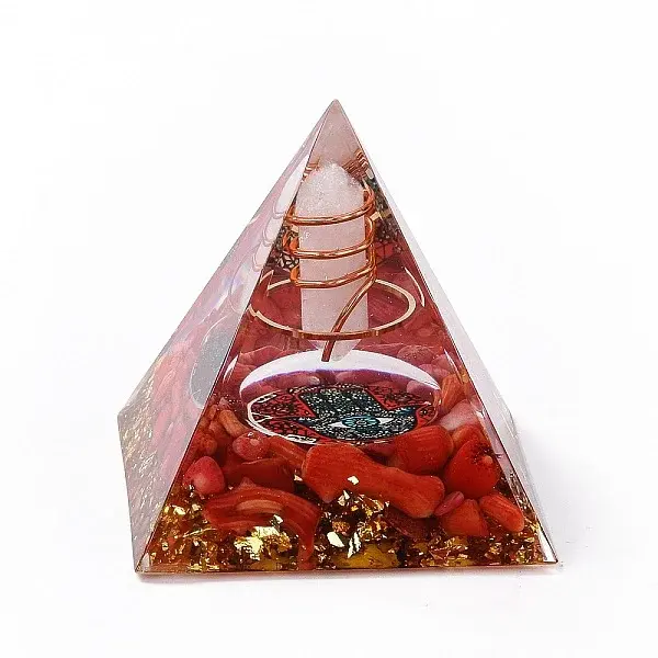 Resin Orgonite Pyramid Home Display Decorations