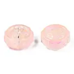 Transparent Spray Painted Glass Beads