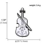 Musical Instruments White Enamel Pins