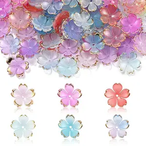 120Pcs 6 Colors Acrylic Bead Caps