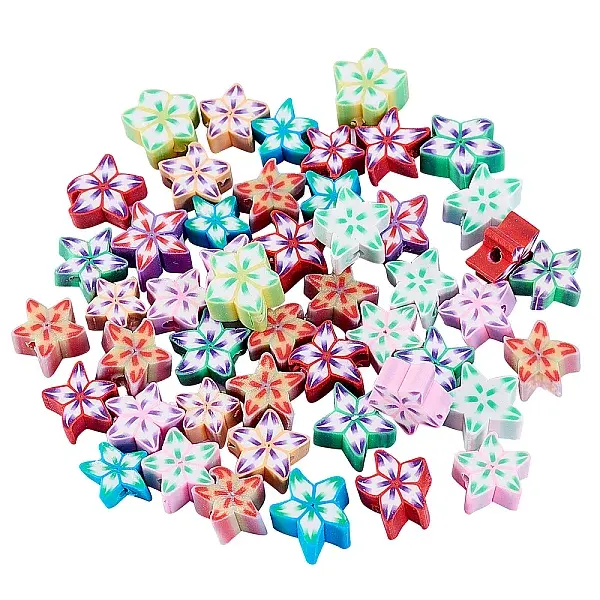 100Pcs Handmade Polymer Clay Beads