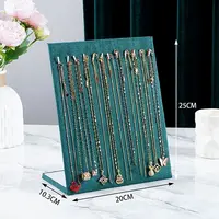 Velvet Necklace Organizer Display Stands for 12 Necklaces