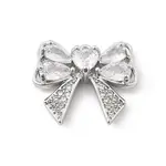 Brass Micro Pave Clear Cubic Zirconia Pendants