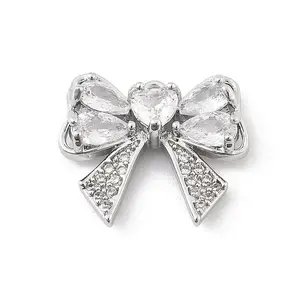 Brass Micro Pave Clear Cubic Zirconia Pendants