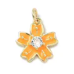 Brass Pave Clear Cubic Zirconia Pendants