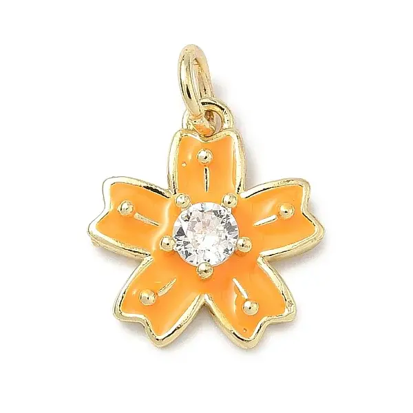 Brass Pave Clear Cubic Zirconia Pendants