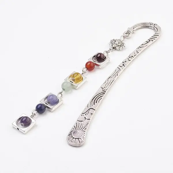Natural Gemstone Pendants Bookmarks