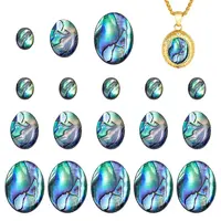 18Pcs 3 Styles Natural Paua Shell Cabochons