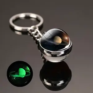Luminous Glass Pendant Keychain