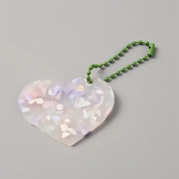 Translucent Acrylic Disc Pendant Keychain