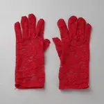 Flower Pattern Polyester Lace Gloves