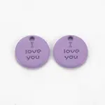 Spray Painted Alloy Charms for Valentine's Day