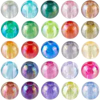 1000Pcs 25 Colors Transparent Acrylic Beads