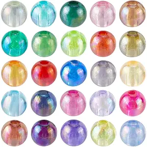1000Pcs 25 Colors Transparent Acrylic Beads