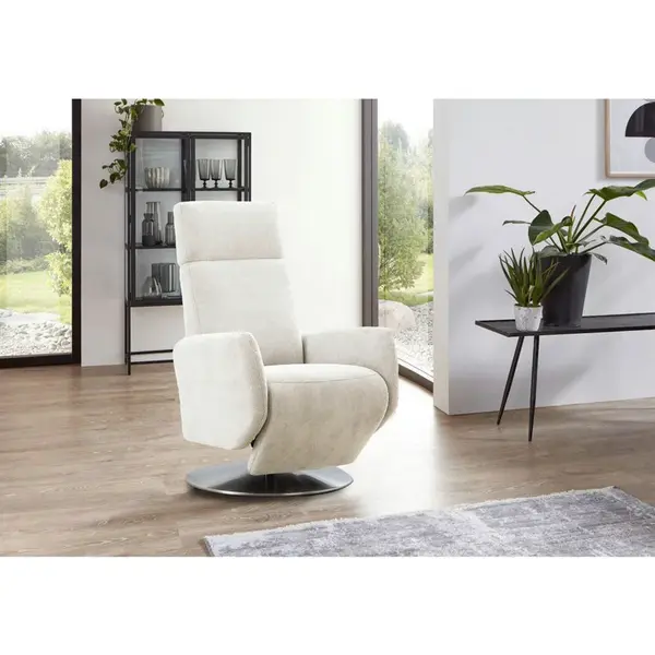 Sit & More RELAXAČNÍ KŘESLO, textil, krémová