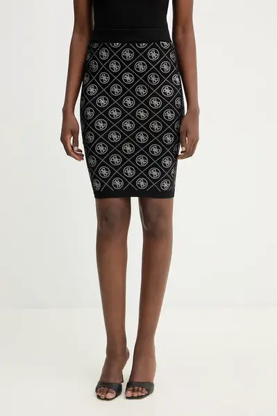 Sukně s příměsí vlny Guess 4G