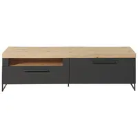 Livetastic KOMODA POD TELEVIZI, barvy grafitu, barvy dubu, 192/55/44 cm