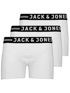 JACK & JONES Boxerky 'Sense'  čierna / biela