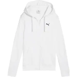 Puma ESSENTIALS FULL ZIP HOODIE TR Dámská mikina, bílá, velikost