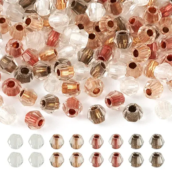 2Bags 200Pcs Transparent Glass Beads