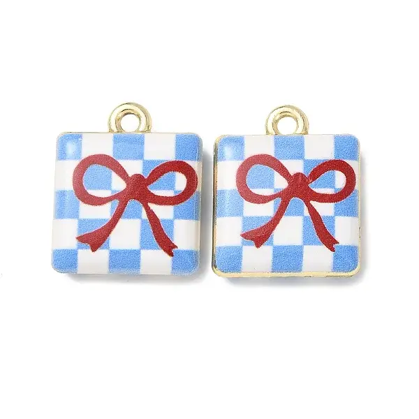 Double Face Printed Alloy Pendants