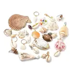 50Pcs Natural Mixed Shell Charms and Pendant Decoration Kits