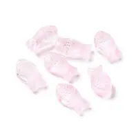 Transparent Spray Painted Glass Beads