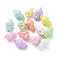 UV Plating Rainbow Iridescent Acrylic Pendants