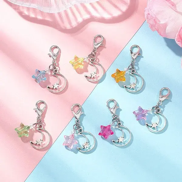 Transparent Acrylic with Glass Pendant Decorations