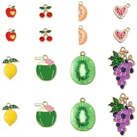 8Pcs 8 Styles Alloy Enamel Pendants