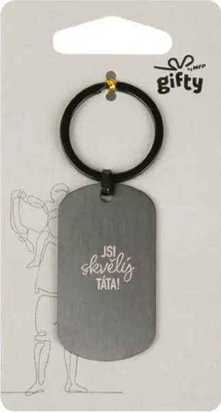 Klíčenka známka "jsi skvělý táta"