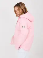 Ružová prešívaná zimná bunda