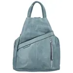 Trendy dámský koženkový batoh Beata, džínově modrý