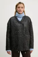 Oboustranná bunda MUNTHE TIMOTHIE dámská, černá barva, přechodná, oversize, 243153524343